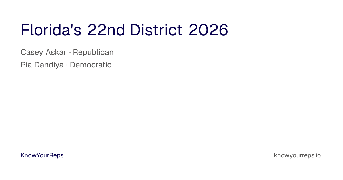 Florida's 22nd District Candidates 2026: Who's Running? (FL-22)