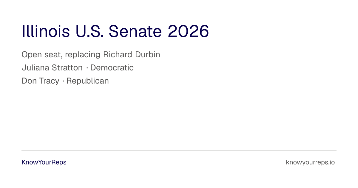 Illinois Senate Candidates 2026: Who's Running to Replace Durbin