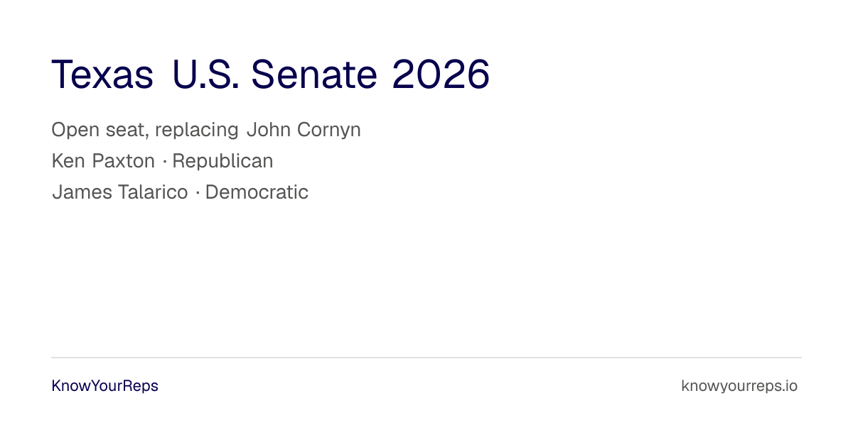 Texas Senate Candidates 2026: Who's Running to Replace John Cornyn